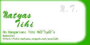 matyas tihi business card